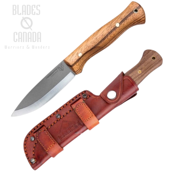UC Bushcraft Explorer Fixed Blade Knife, 1095 Carbon, Leather Sheath, UC3249
